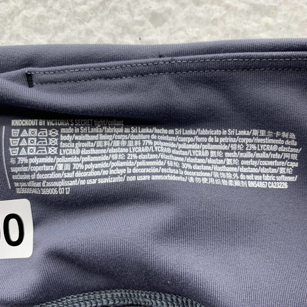 Victoria Sport Knockout Leggings Small Sheer Mesh Leg Thigh Pockets Running - Picture 10 of 11